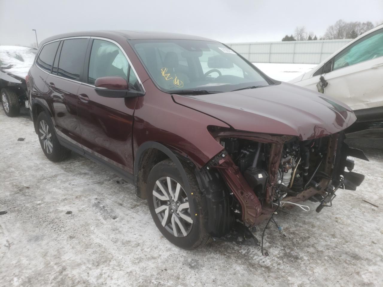 HONDA PILOT EXL 2021 with VIN 5FNYF6H50MB088303 - Photo from auction