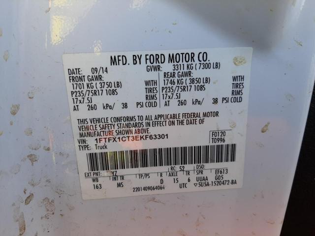 Photo 10 from auction – 2014 FORD F150 SUPER with VIN 1FTFX1CT3EKF63301