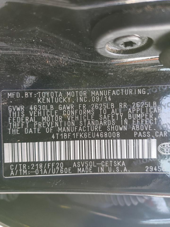 Photo 10 from auction – 2014 TOYOTA CAMRY L with VIN 4T1BF1FK6EU468008