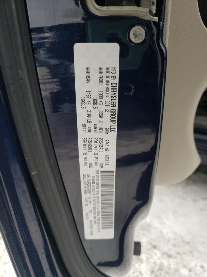Photo 10 from auction – 2013 DODGE GRAND CARA with VIN 2C4RDGCG4DR611142