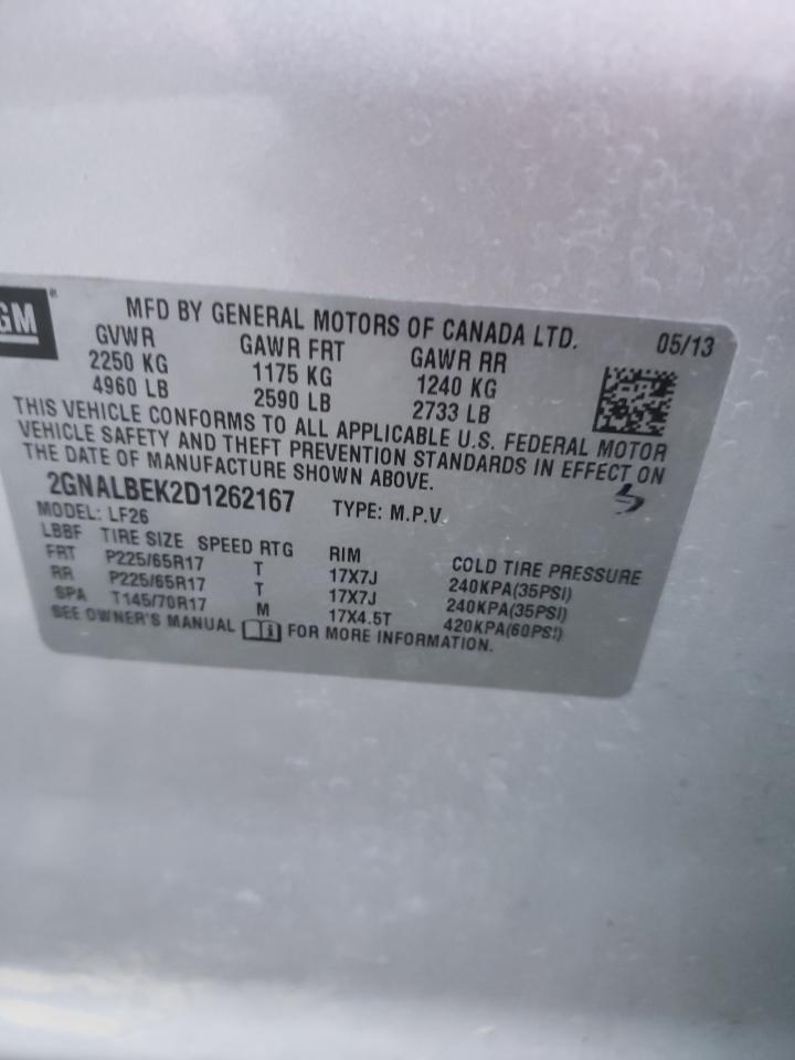 Photo 10 from auction – 2013 CHEVROLET EQUINOX LS with VIN 2GNALBEK2D1262167