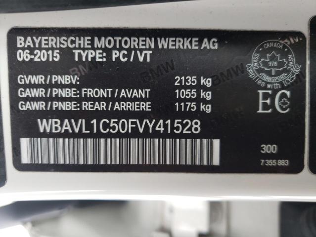 Photo 10 from auction – 2015 BMW X1 XDRIVE2 with VIN WBAVL1C50FVY41528