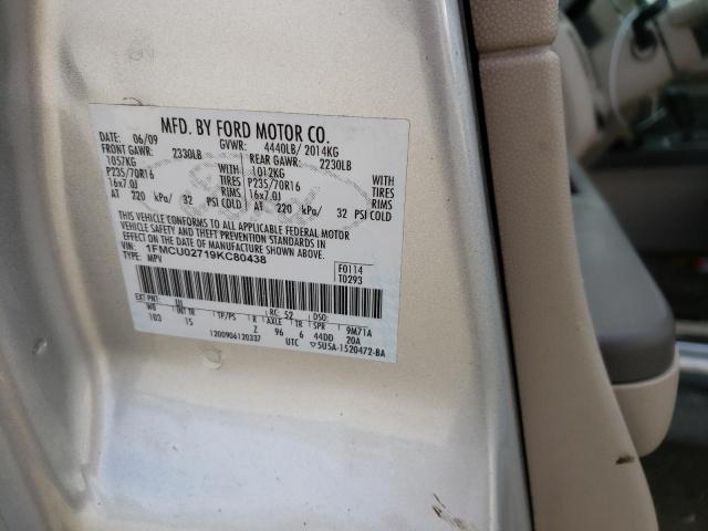 Photo 10 from auction – 2009 FORD ESCAPE XLS with VIN 1FMCU02719KC80438