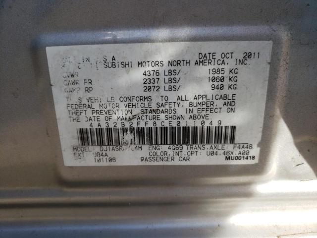 Photo 10 from auction – 2012 MITSUBISHI GALANT FE with VIN 4A32B2FF8CE011049