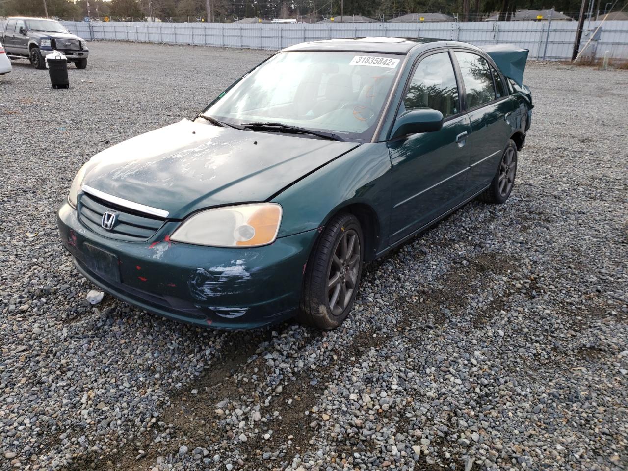 Photo 2 from auction – 2001 HONDA CIVIC EX with VIN 1HGES267X1L009094