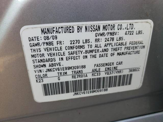 Photo 10 from auction – 2009 INFINITI G37 BASE with VIN JNKCV61E99M309188