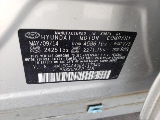 Photo 10 from auction – 2014 HYUNDAI SONATA HYB with VIN KMHEC4A40EA117340