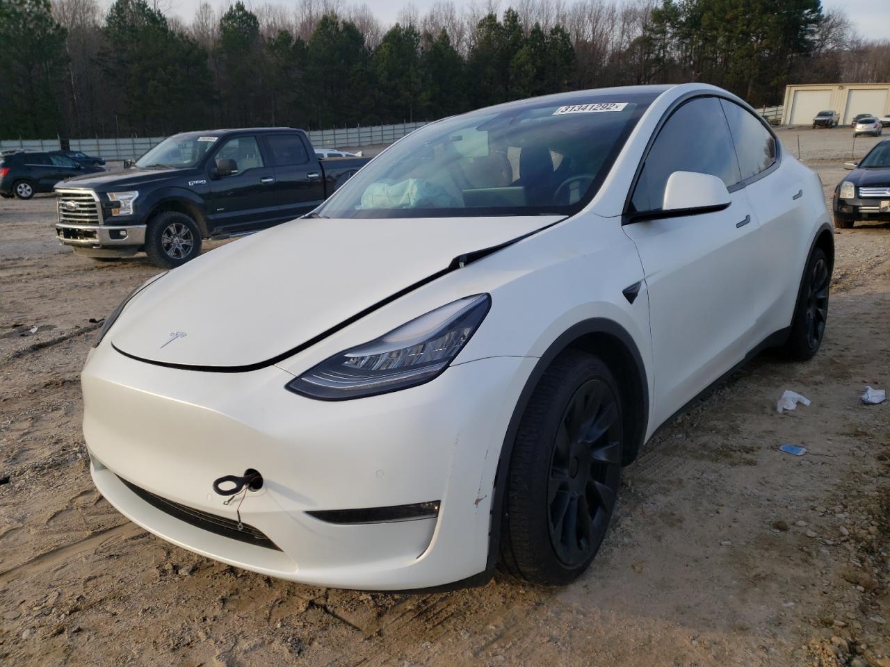 Photo 2 from auction – 2020 TESLA MODEL Y with VIN 5YJYGDEE7LF014588