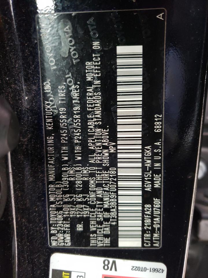 Photo 10 from auction – 2015 TOYOTA VENZA LE with VIN 4T3BA3BB9FU072180