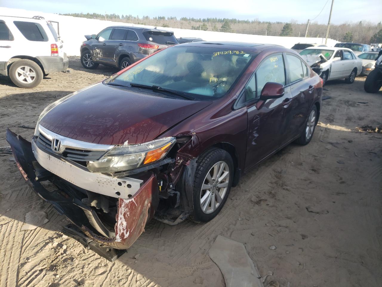 Photo 2 from auction – 2012 HONDA CIVIC EXL with VIN 19XFB2F95CE048854