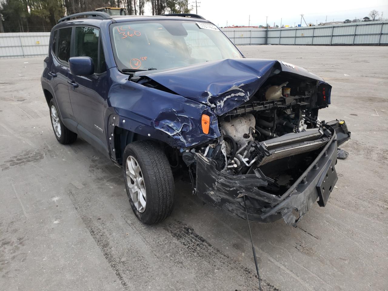 JEEP RENEGADE L 2016 with VIN ZACCJBBT7GPD93786 - Photo from auction