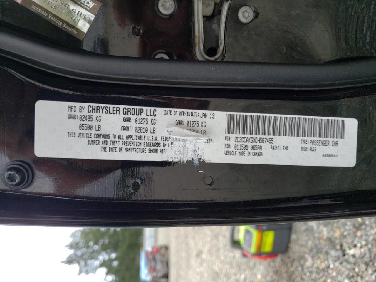 Photo 10 from auction – 2013 CHRYSLER 300C with VIN 2C3CCAKGXDH567455