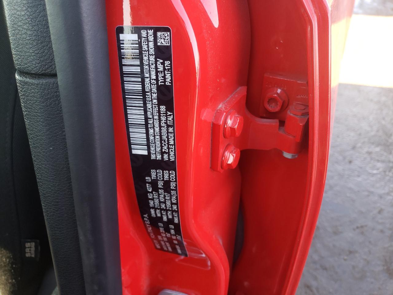 Photo 10 from auction – 2018 JEEP RENEGADE L with VIN ZACCJABB8JPH61188