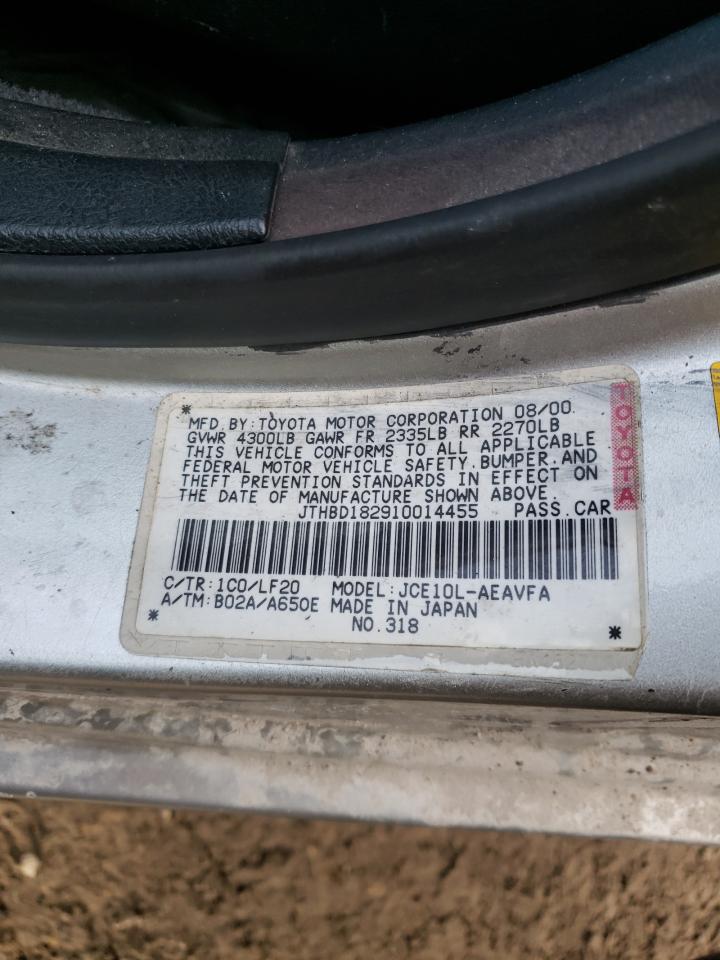 Photo 10 from auction – 2001 LEXUS IS 300 with VIN JTHBD182910014455