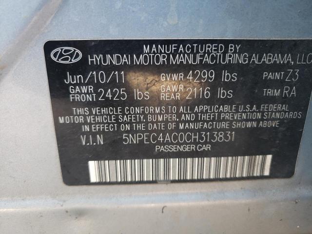 Photo 10 from auction – 2012 HYUNDAI SONATA SE with VIN 5NPEC4AC0CH313831
