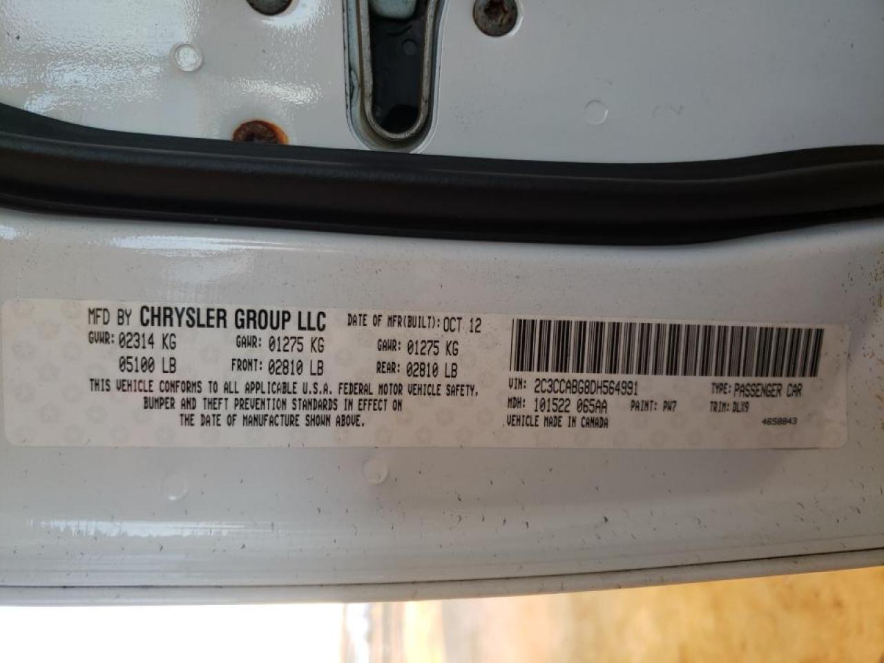 Foto 10 de la subasta – 2013 CHRYSLER 300 S con VIN 2C3CCABG8DH564991