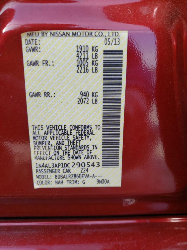 Photo 10 from auction – 2013 NISSAN ALTIMA 2.5 with VIN 1N4AL3AP1DC290543