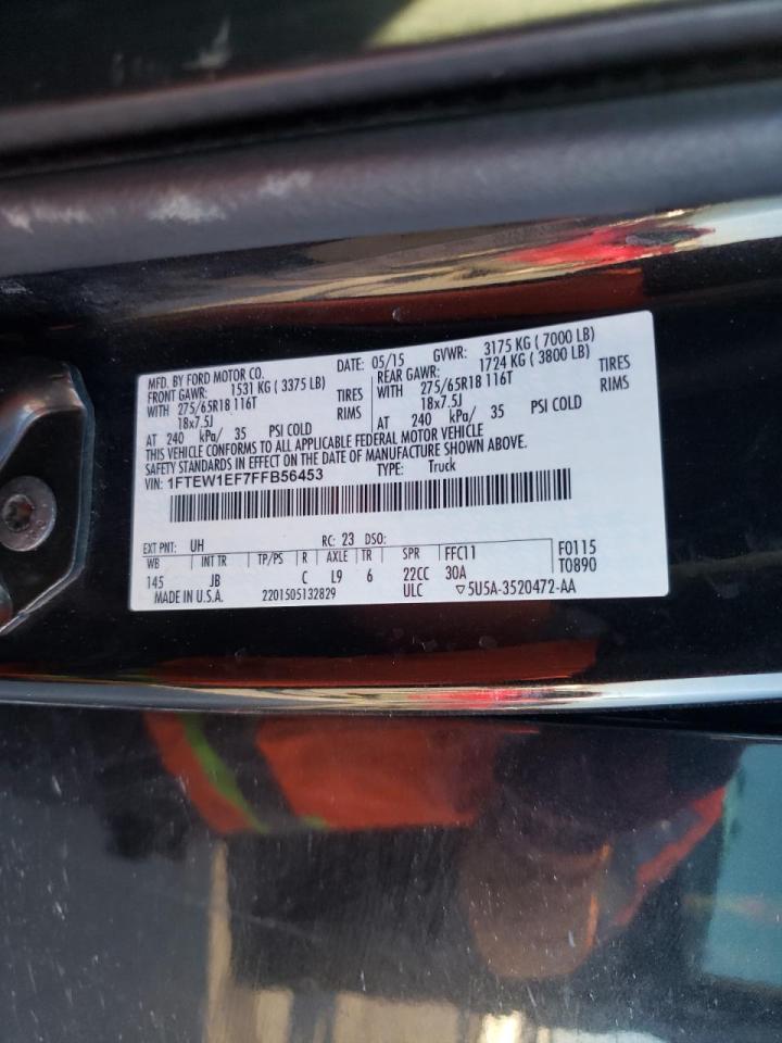 Photo 10 from auction – 2015 FORD F150 SUPER with VIN 1FTEW1EF7FFB56453
