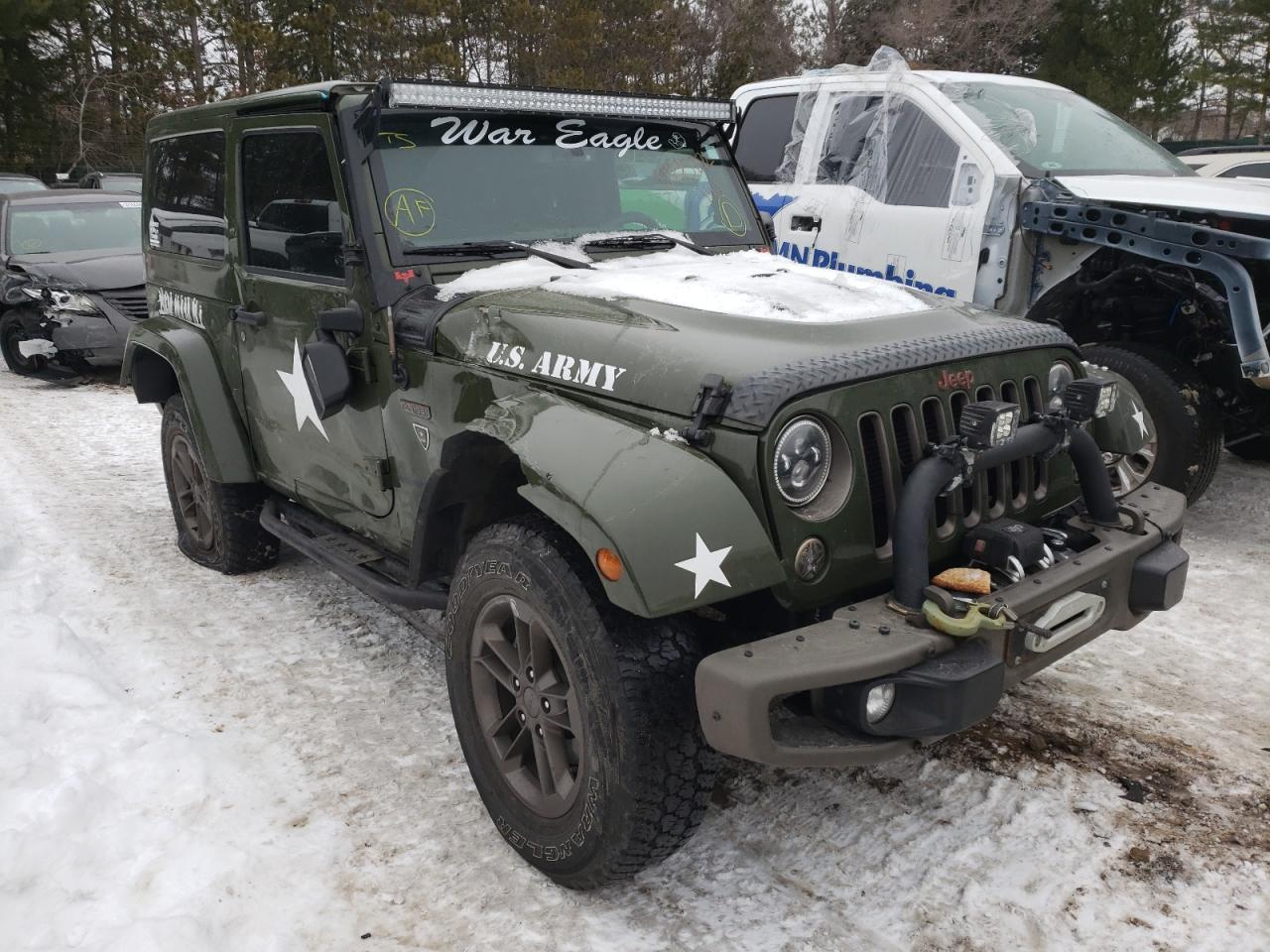 JEEP WRANGLER S 2016 with VIN 1C4AJWBG4GL308733 - Photo from auction