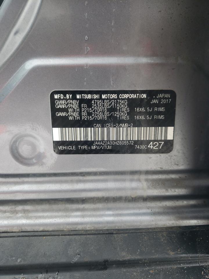 Photo 10 from auction – 2017 MITSUBISHI OUTLANDER with VIN JA4AZ2A30HZ605572