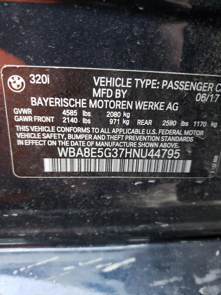 Photo 10 from auction – 2017 BMW 320 XI with VIN WBA8E5G37HNU44795
