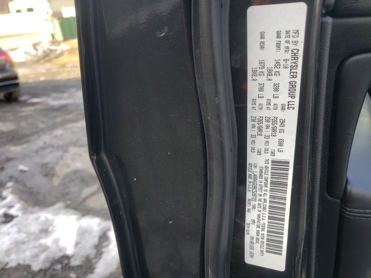 Photo 10 from auction – 2011 JEEP GRAND CHER with VIN 1J4RR4GG9BC528722