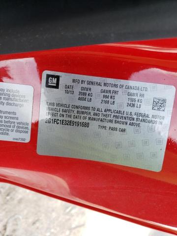 Photo 10 from auction – 2014 CHEVROLET CAMARO LT with VIN 2G1FC1E32E9191680
