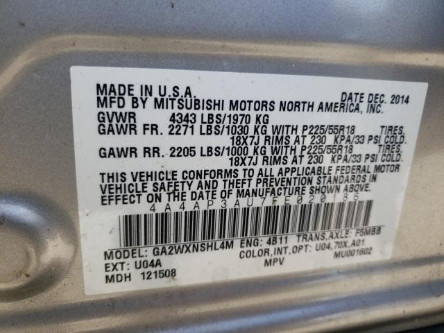 Photo 10 from auction – 2015 MITSUBISHI OUTLANDER with VIN 4A4AP3AU7FE020186