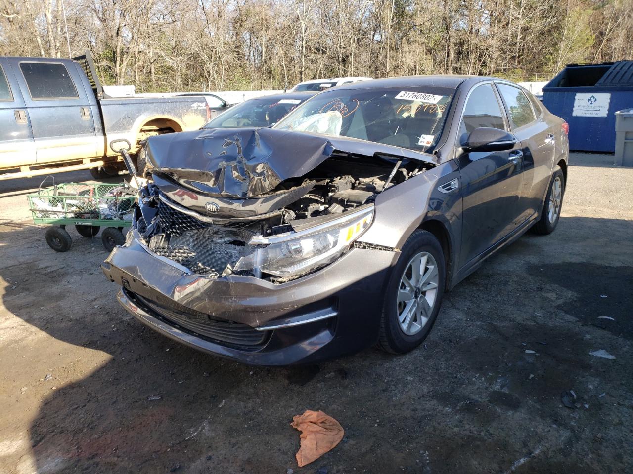 Photo 2 from auction – 2017 KIA OPTIMA LX with VIN 5XXGT4L30HG158982