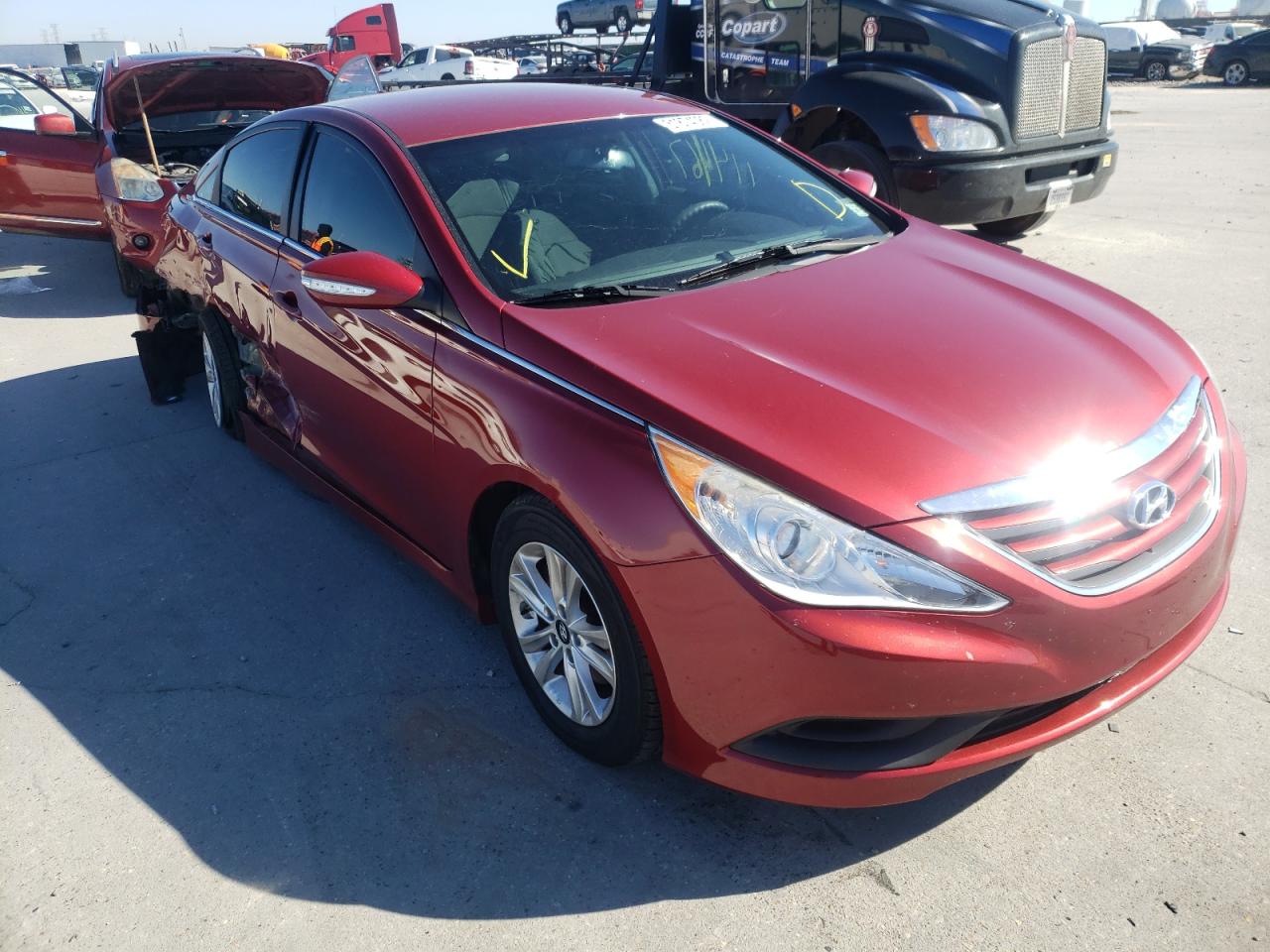 HYUNDAI SONATA GLS 2014 with VIN 5NPEB4AC4EH906727 - Photo from auction