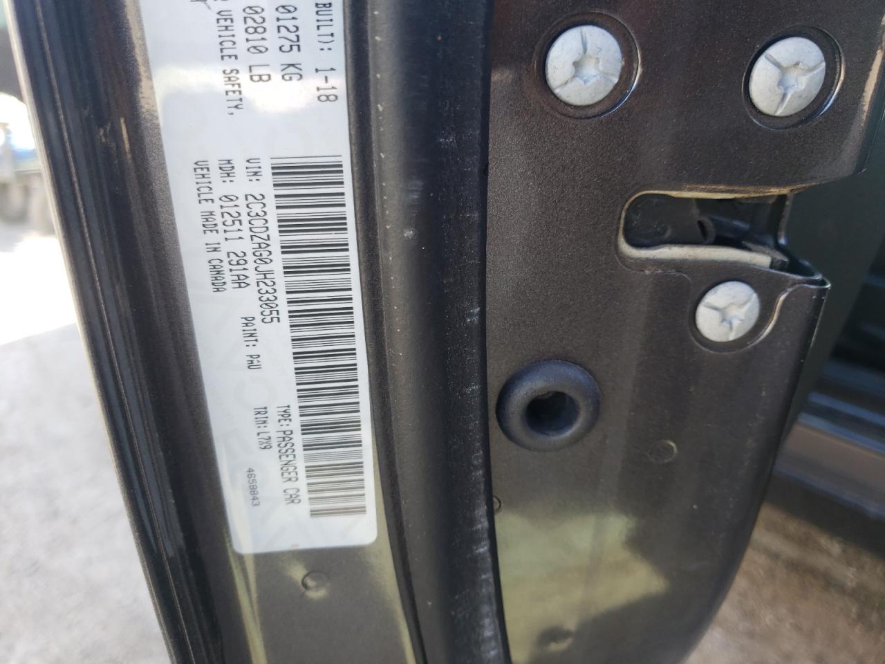Photo 10 from auction – 2018 DODGE CHALLENGER with VIN 2C3CDZAG0JH233055