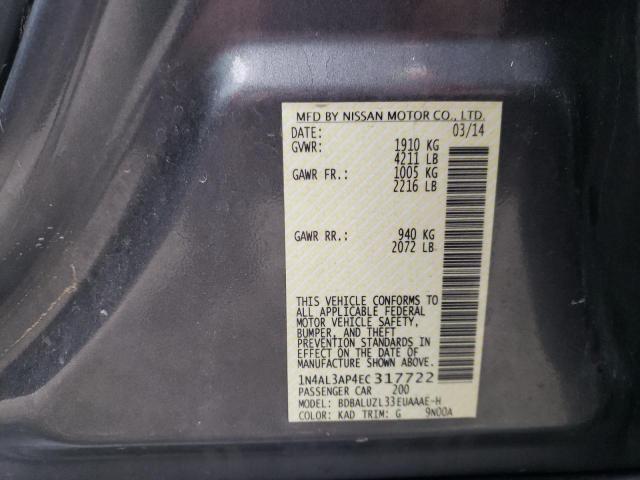 Photo 10 from auction – 2014 NISSAN ALTIMA 2.5 with VIN 1N4AL3AP4EC317722