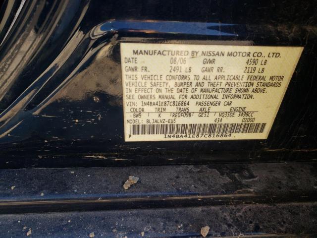 Photo 10 from auction – 2007 NISSAN MAXIMA SE with VIN 1N4BA41E87C816864