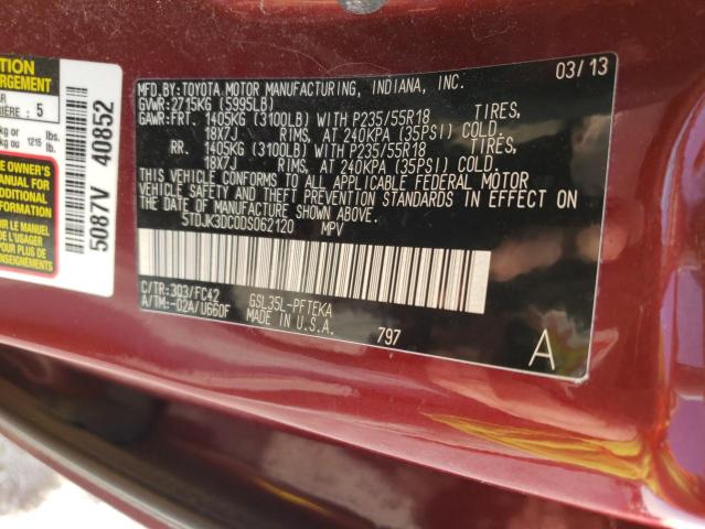 Photo 10 from auction – 2013 TOYOTA SIENNA LE with VIN 5TDJK3DC0DS062120