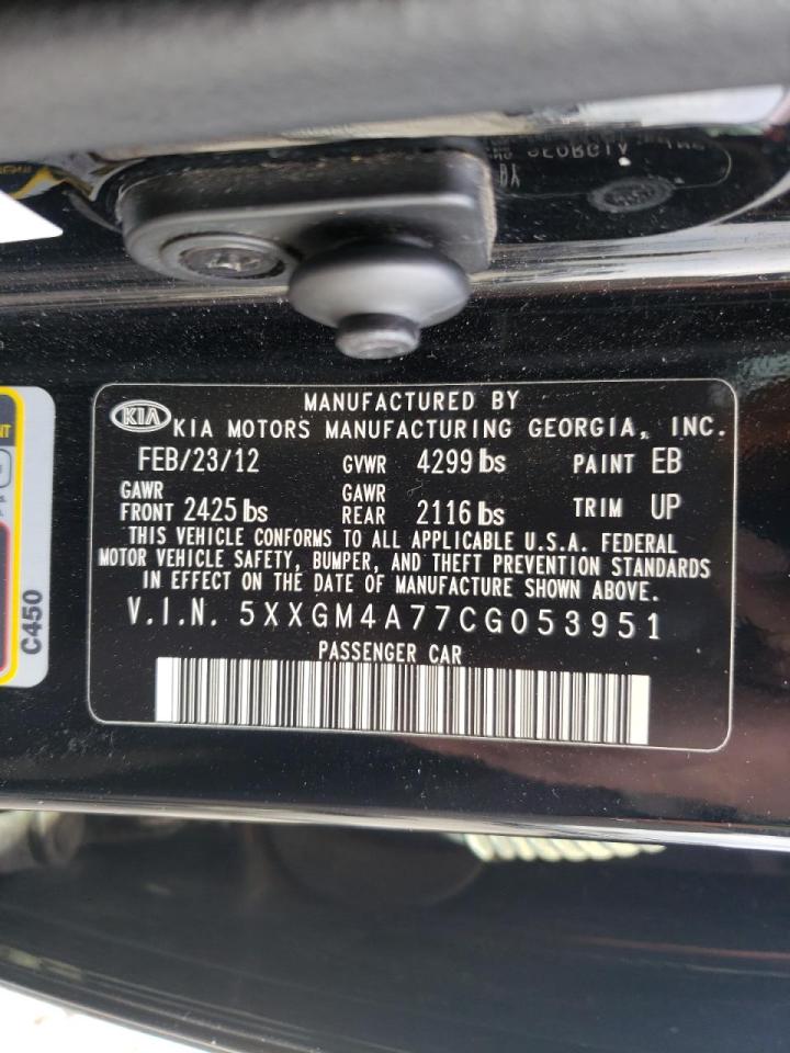 Photo 10 from auction – 2012 KIA OPTIMA LX with VIN 5XXGM4A77CG053951