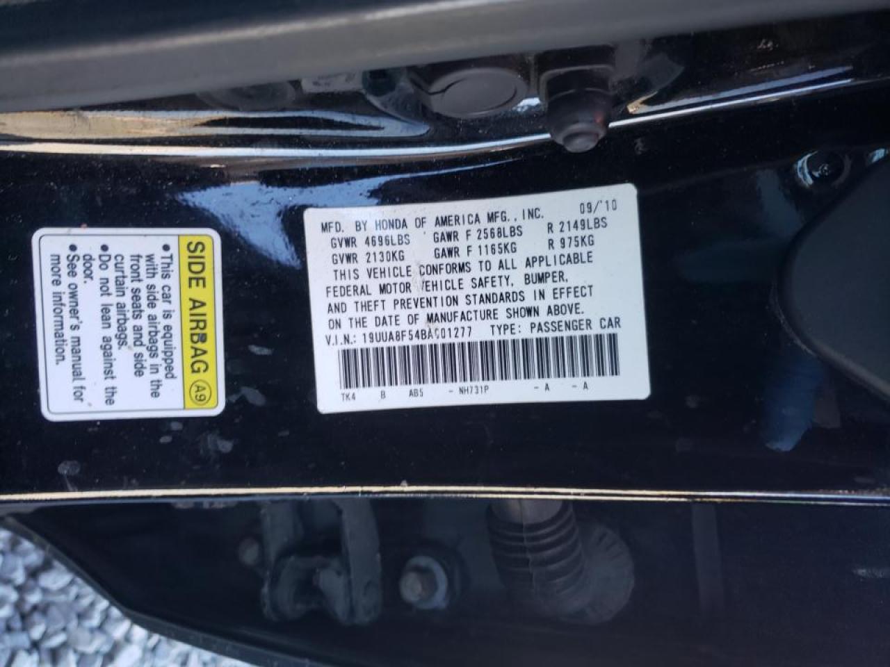 Photo 10 from auction – 2011 ACURA TL with VIN 19UUA8F54BA001277