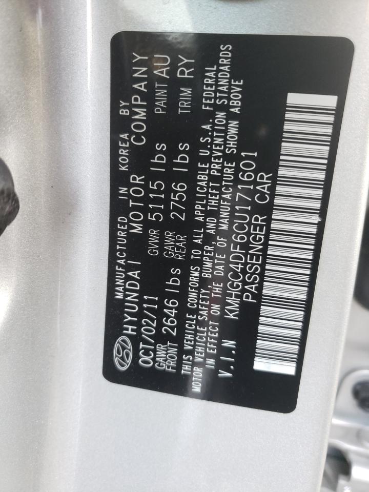 Photo 10 from auction – 2012 HYUNDAI GENESIS 4. with VIN KMHGC4DF6CU171601