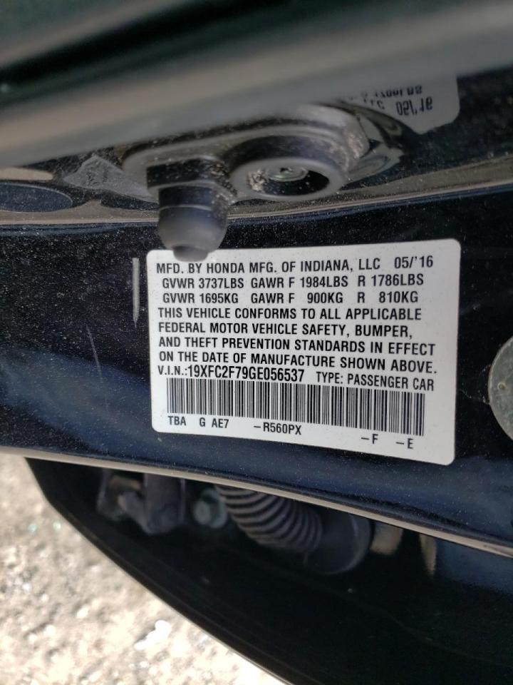 Photo 10 from auction – 2016 HONDA CIVIC EX with VIN 19XFC2F79GE056537