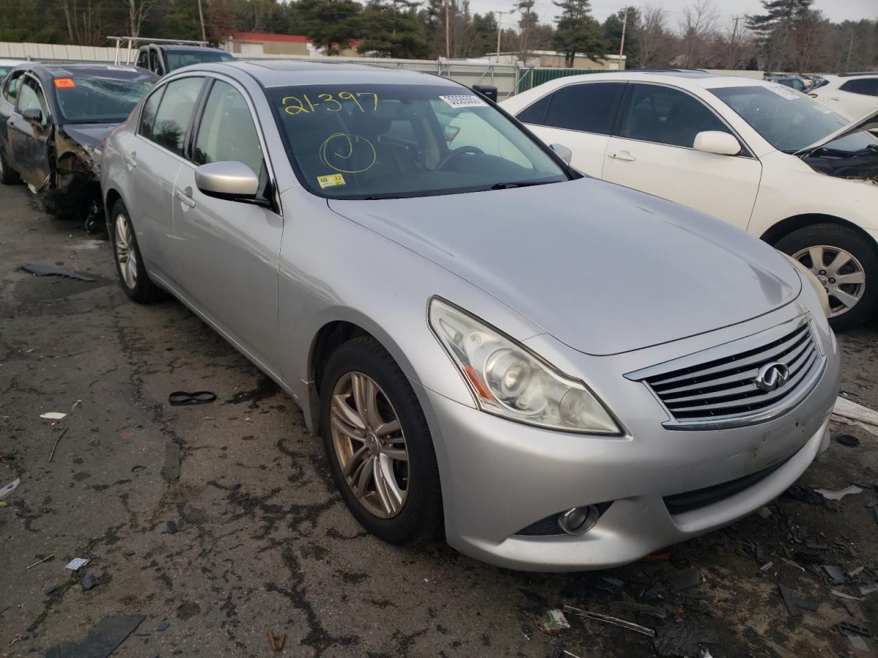 INFINITI G25 2011 with VIN JN1DV6AR7BM654365 - Photo from auction