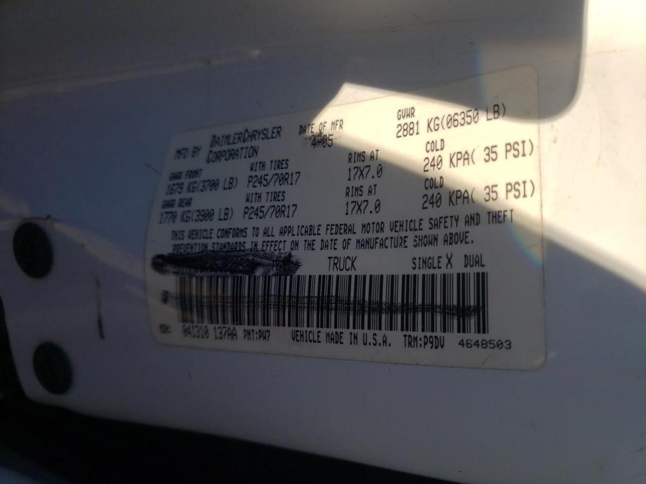 Photo 10 from auction – 2008 DODGE RAM with VIN 1D7HA16N98J149382