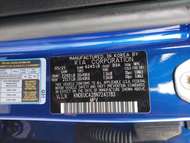 Photo 10 from auction – 2022 KIA SELTOS S with VIN KNDEUCA28N7241783