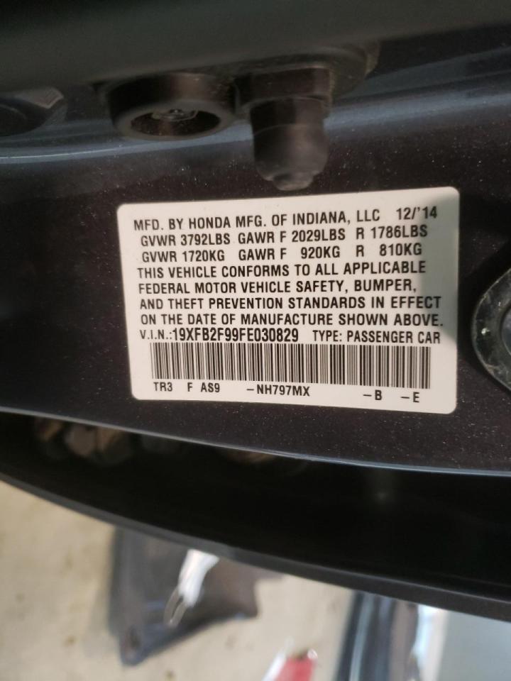 Photo 10 from auction – 2015 HONDA CIVIC EXL with VIN 19XFB2F99FE030829