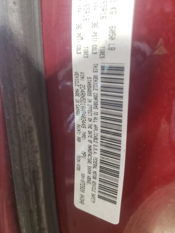 Photo 10 from auction – 2010 DODGE GRAND CARA with VIN 2D4RN5D16AR403449