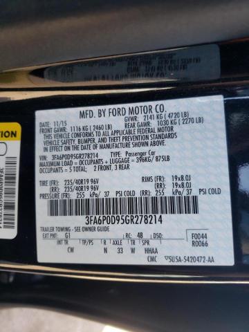 Photo 10 from auction – 2016 FORD FUSION TIT with VIN 3FA6P0D95GR278214