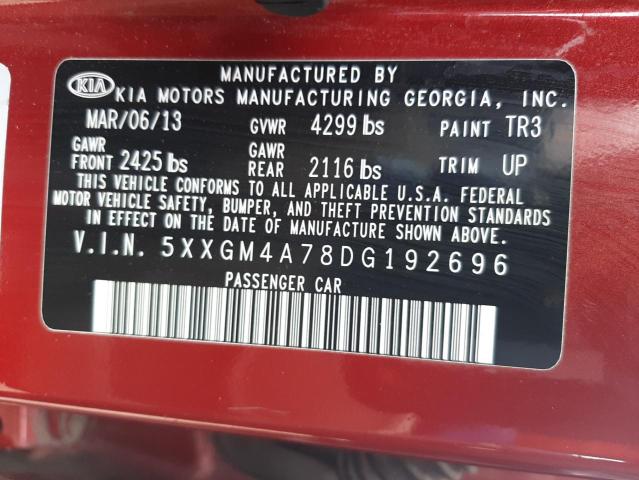 Photo 10 from auction – 2013 KIA OPTIMA LX with VIN 5XXGM4A78DG192696