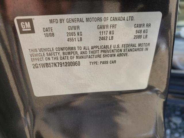 Photo 10 from auction – 2009 CHEVROLET IMPALA LS with VIN 2G1WB57K791200960