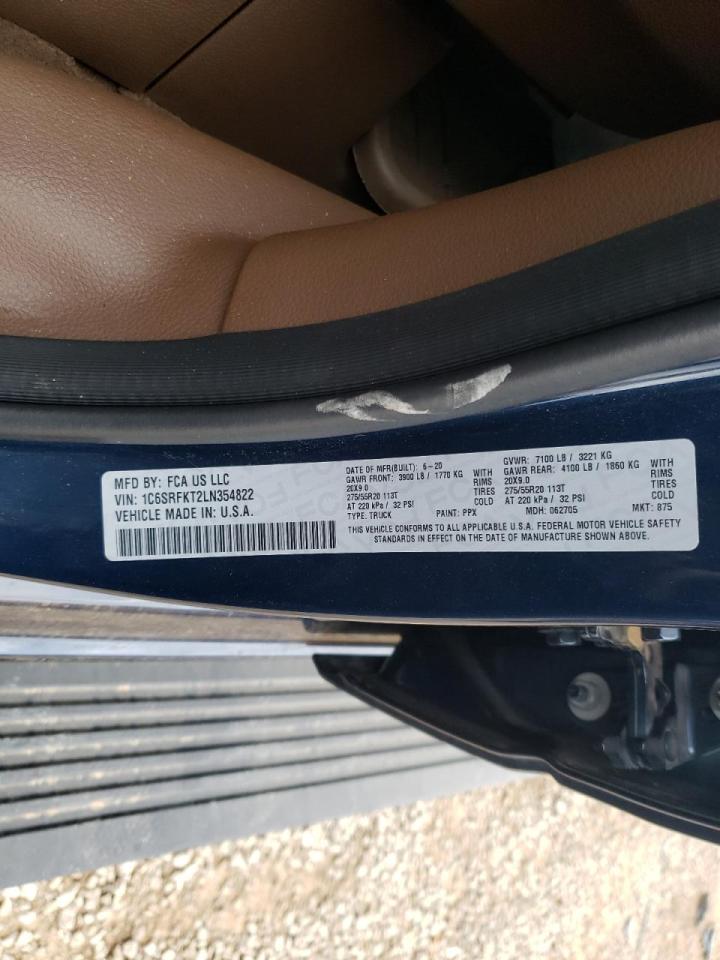Photo 10 from auction – 2020 RAM 1500 LONGH with VIN 1C6SRFKT2LN354822