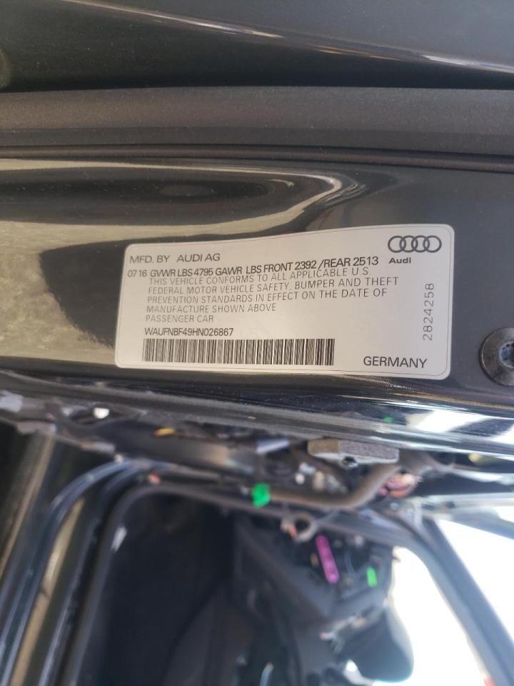 Photo 10 from auction – 2017 AUDI A4 PRESTIG with VIN WAUFNBF49HN026867