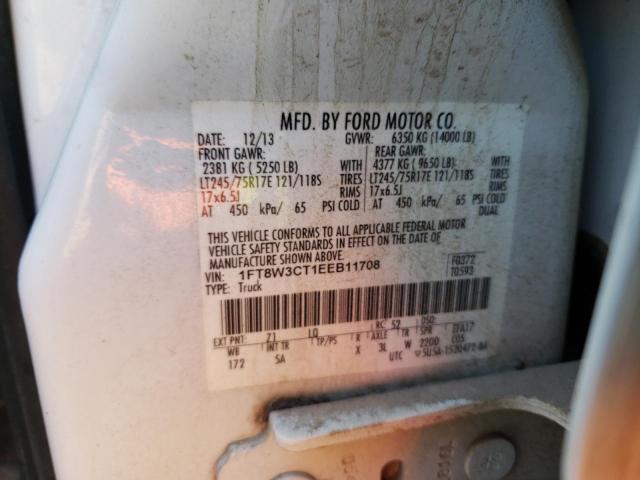 Photo 10 from auction – 2014 FORD F350 SUPER with VIN 1FT8W3CT1EEB11708
