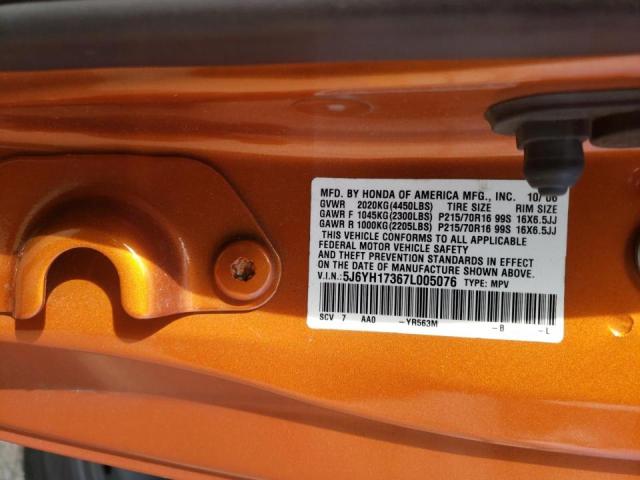 Photo 10 from auction – 2007 HONDA ELEMENT LX with VIN 5J6YH17367L005076
